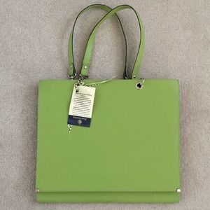 Recycled Italian leather expandable Tote bag